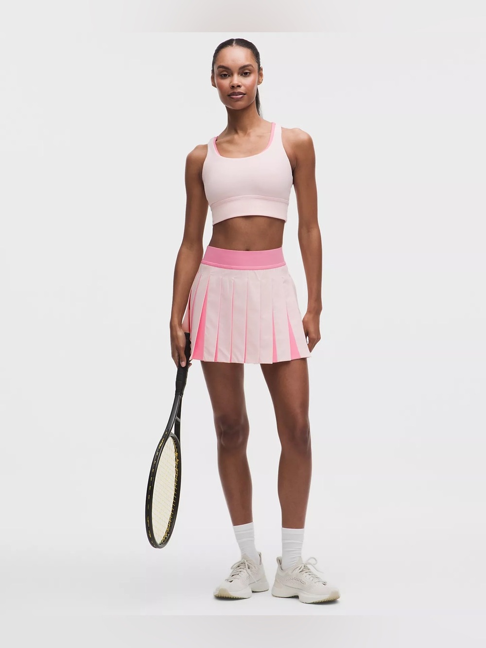 Lululemon Peek-A-Boo Pleat Tennis Skirt size XS Pink Pearl/Candy Cloud PIAR/CCLD